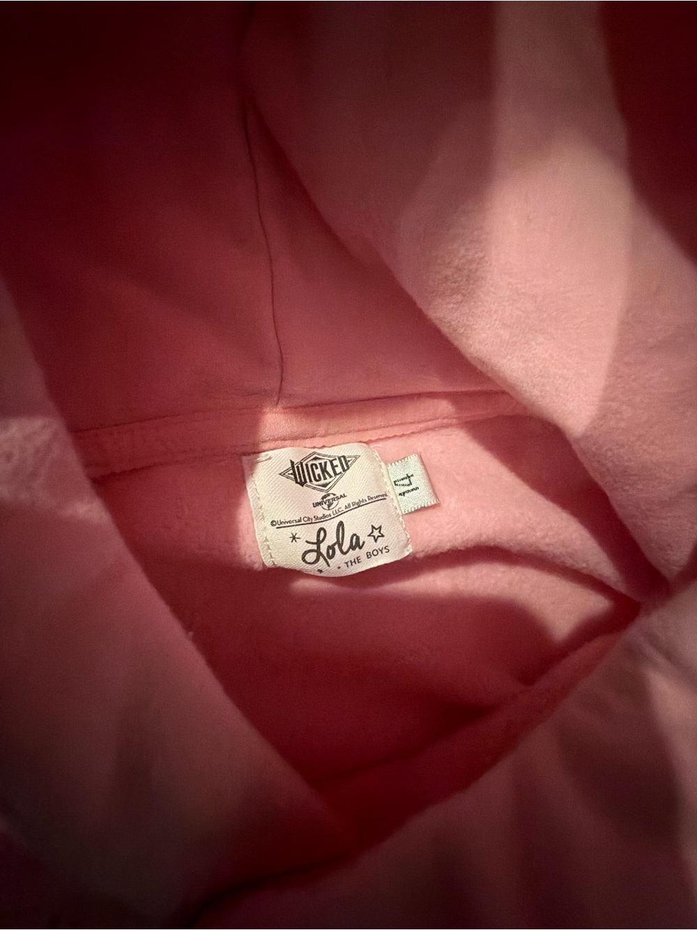 Lola + The Boys Pink 'Wicked' Sequin Hooded Sweatshirt Girls 14 EUC - Picture 4 of 4